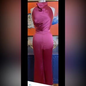 Canary Designs satin jumpsuit NWT